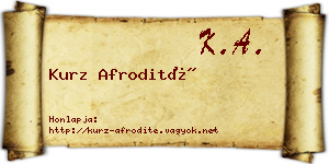 Kurz Afrodité névjegykártya